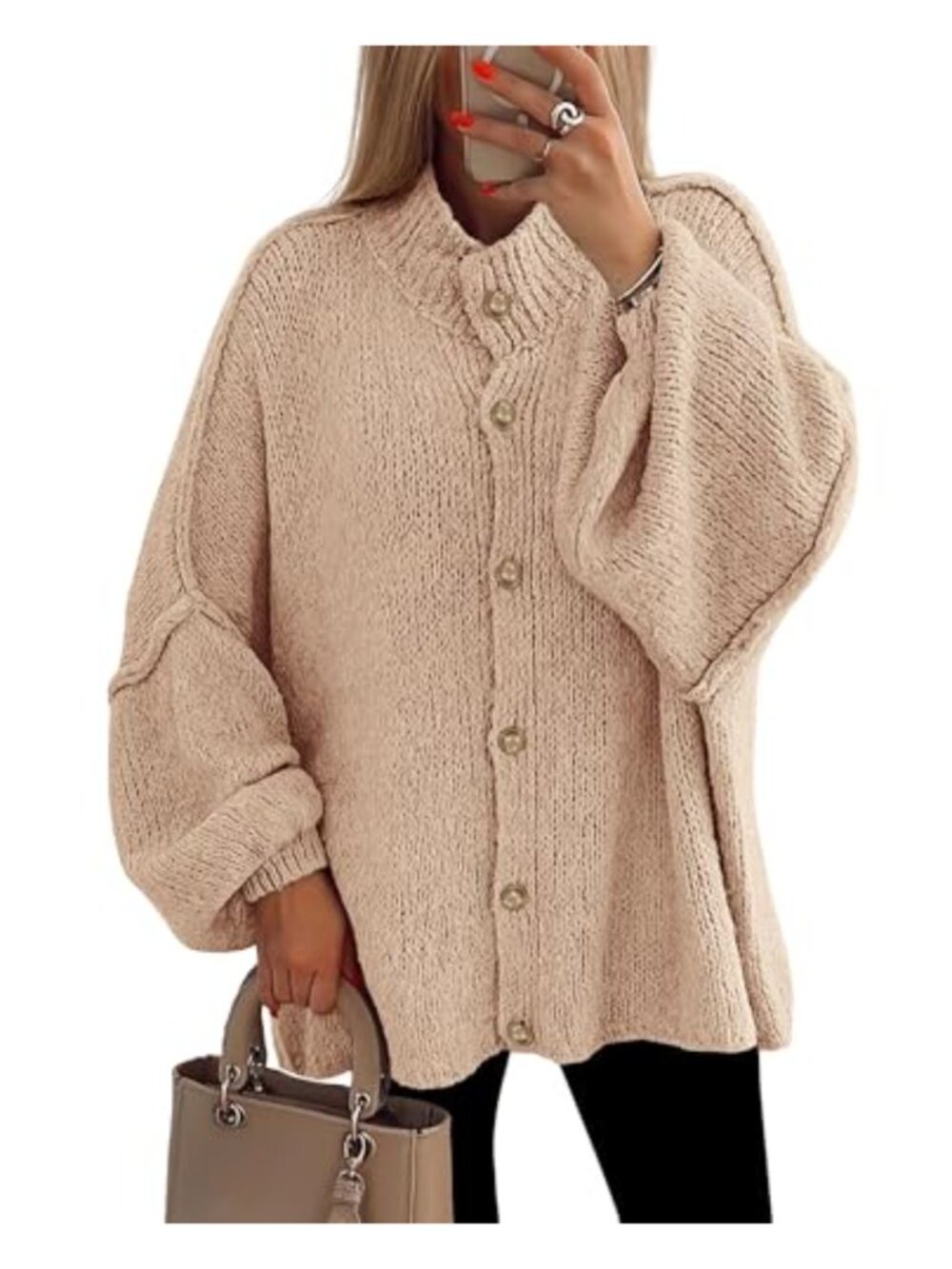 PRETTYGARDEN Women's Oversized Chunky Cardigan Sweater
